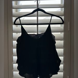 Freepeople silk shirt with fun sparkle! Size Small!